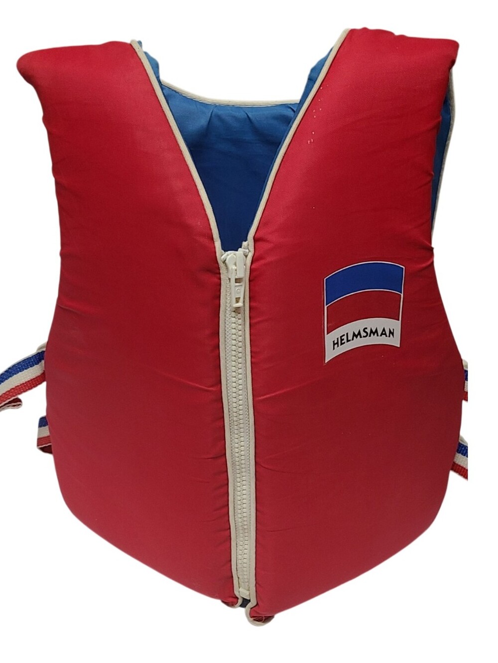 Vtg 1986 Sears Helmsman Child Medium Life Jacket Vest Type III PFD Red Blue CM3